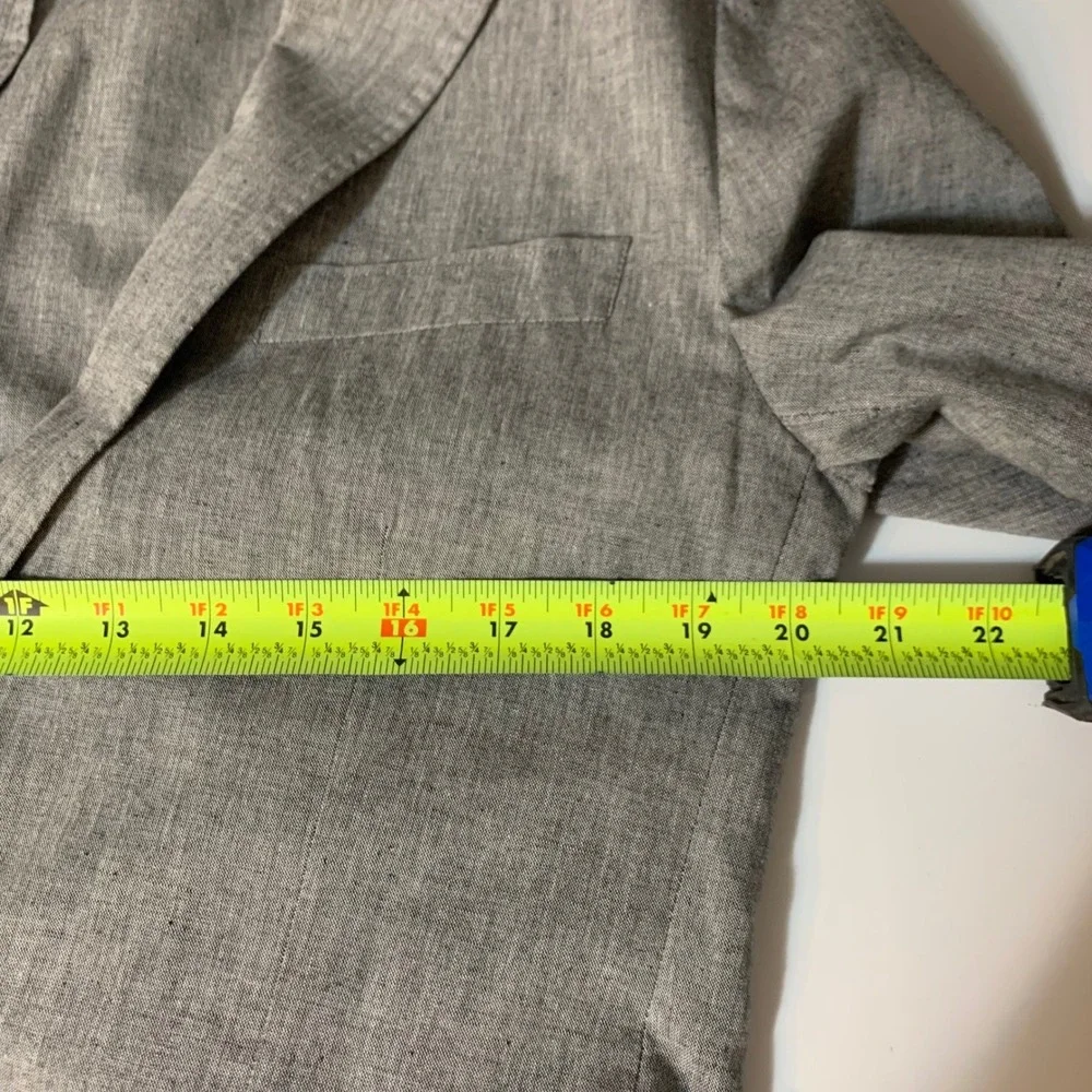 J.Crew Ludlow Blazer 36R Slim Gray Cotton Linen Somelos Sport Coat